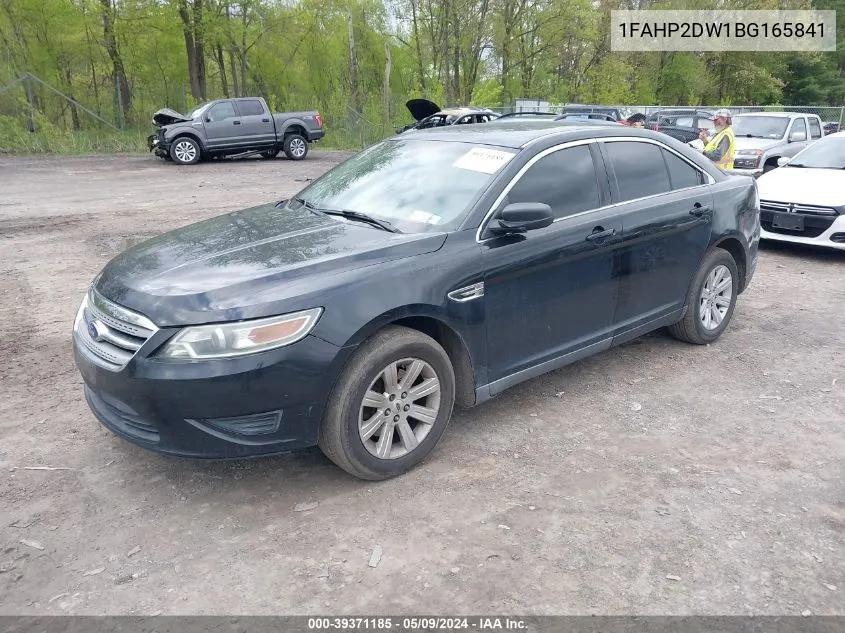 2011 Ford Taurus Se VIN: 1FAHP2DW1BG165841 Lot: 39371185