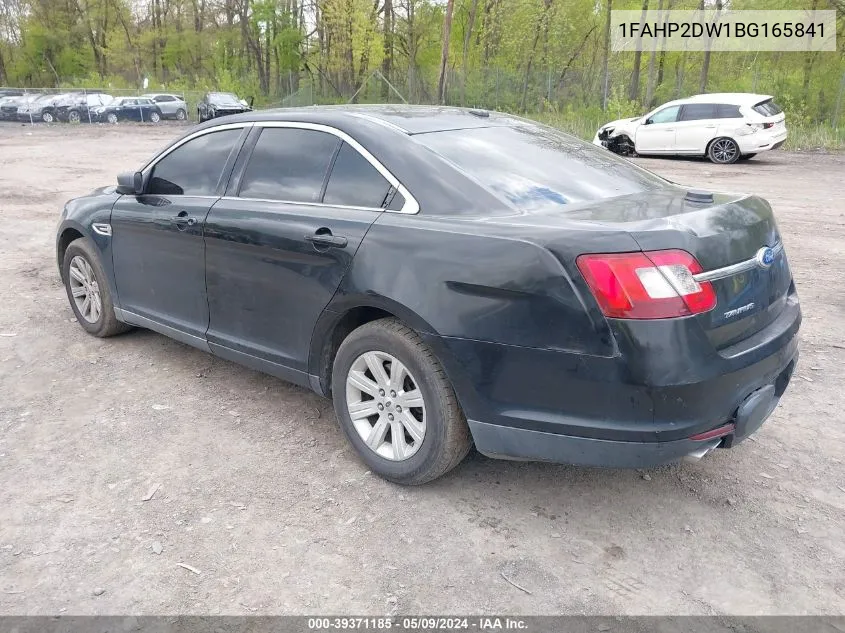 2011 Ford Taurus Se VIN: 1FAHP2DW1BG165841 Lot: 39371185