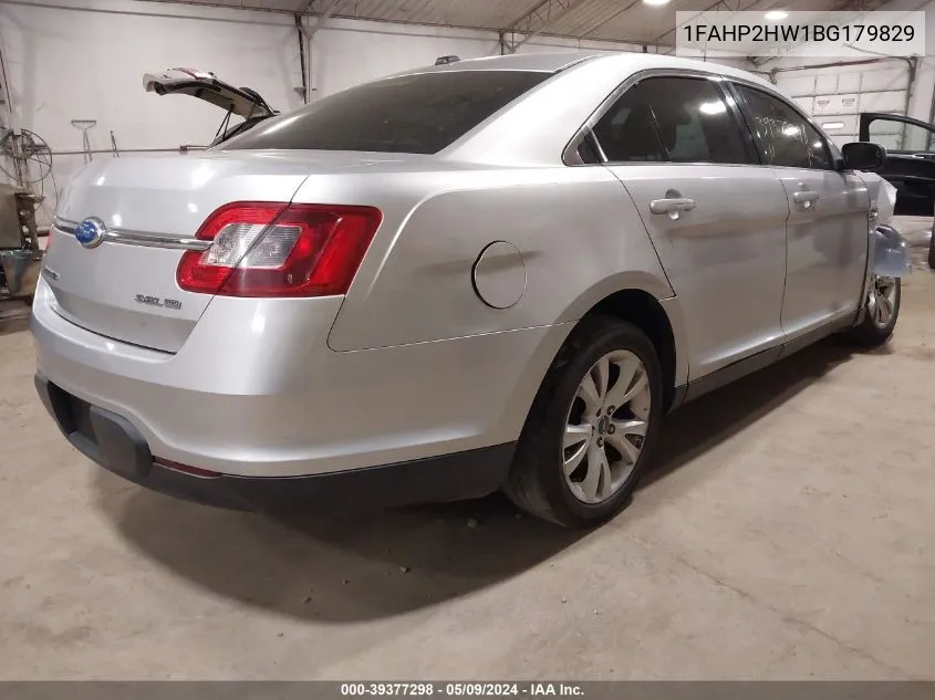 2011 Ford Taurus Sel VIN: 1FAHP2HW1BG179829 Lot: 39377298