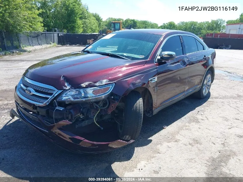 2011 Ford Taurus Limited VIN: 1FAHP2JW2BG116149 Lot: 39394061