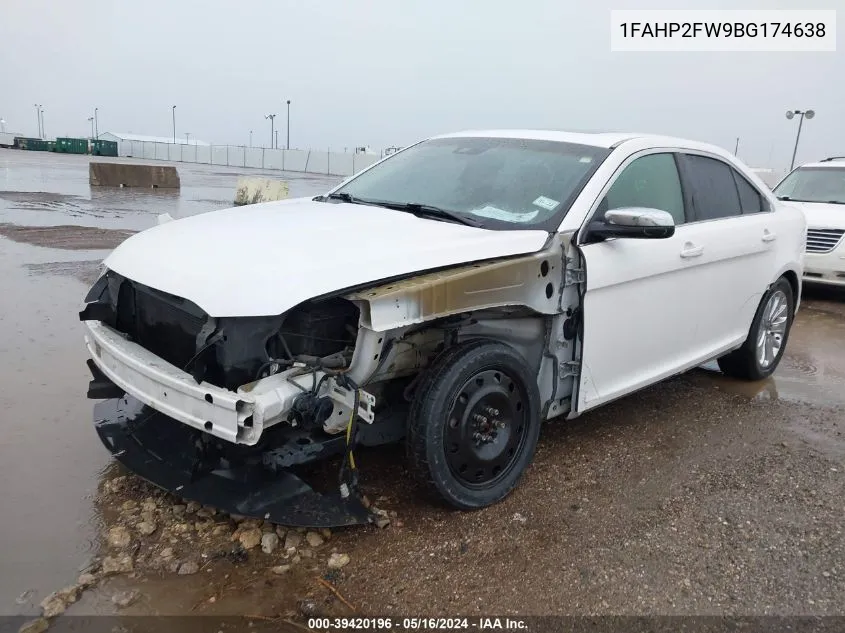 2011 Ford Taurus Limited VIN: 1FAHP2FW9BG174638 Lot: 39420196