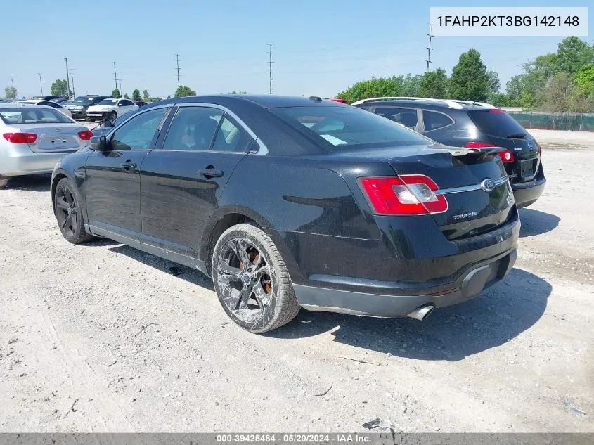 2011 Ford Taurus Sho VIN: 1FAHP2KT3BG142148 Lot: 39425484