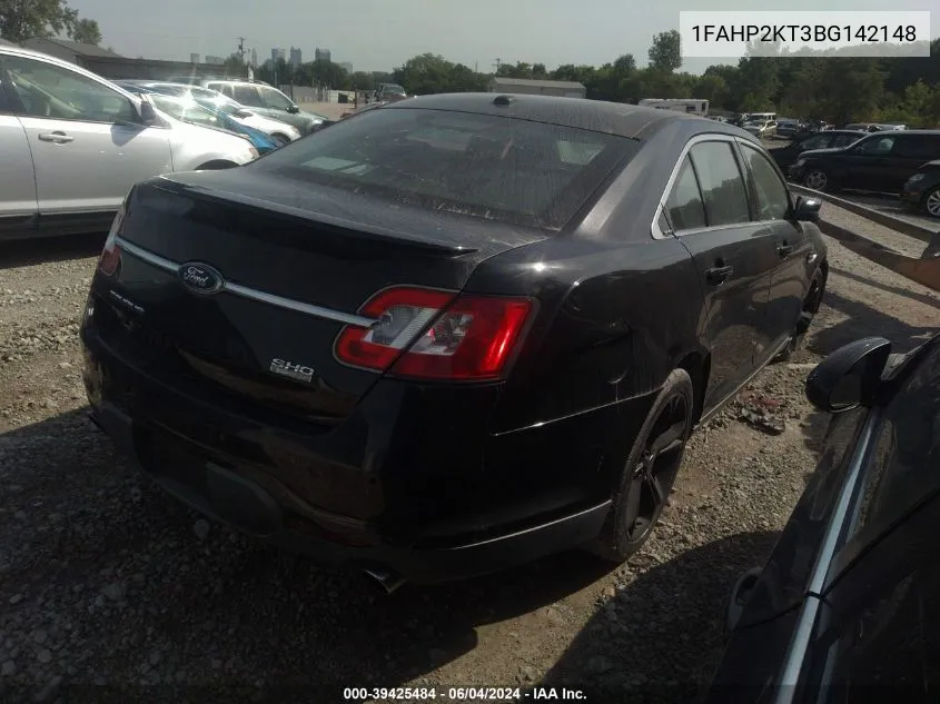 2011 Ford Taurus Sho VIN: 1FAHP2KT3BG142148 Lot: 39425484