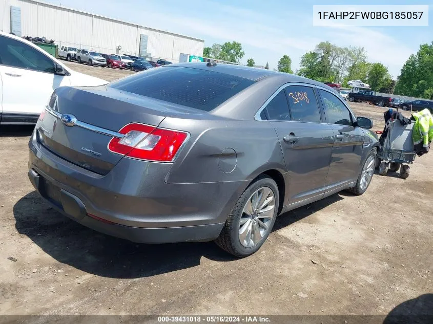 2011 Ford Taurus Limited VIN: 1FAHP2FW0BG185057 Lot: 39431018