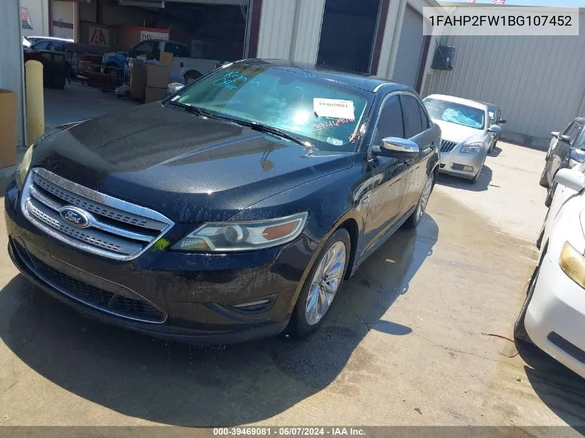 1FAHP2FW1BG107452 2011 Ford Taurus Limited