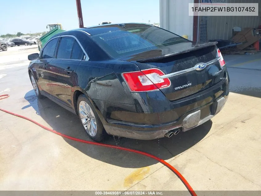 2011 Ford Taurus Limited VIN: 1FAHP2FW1BG107452 Lot: 39469081