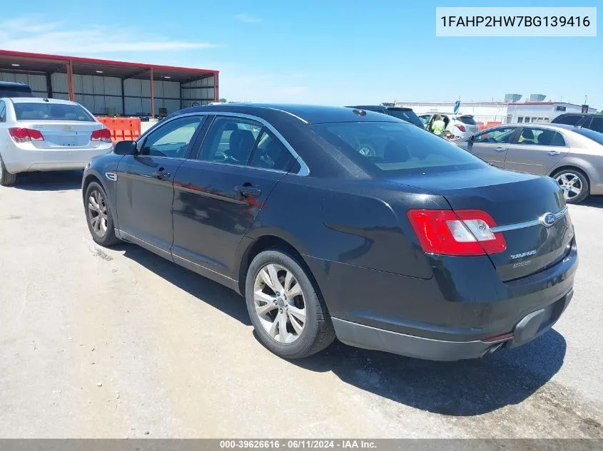 1FAHP2HW7BG139416 2011 Ford Taurus Sel