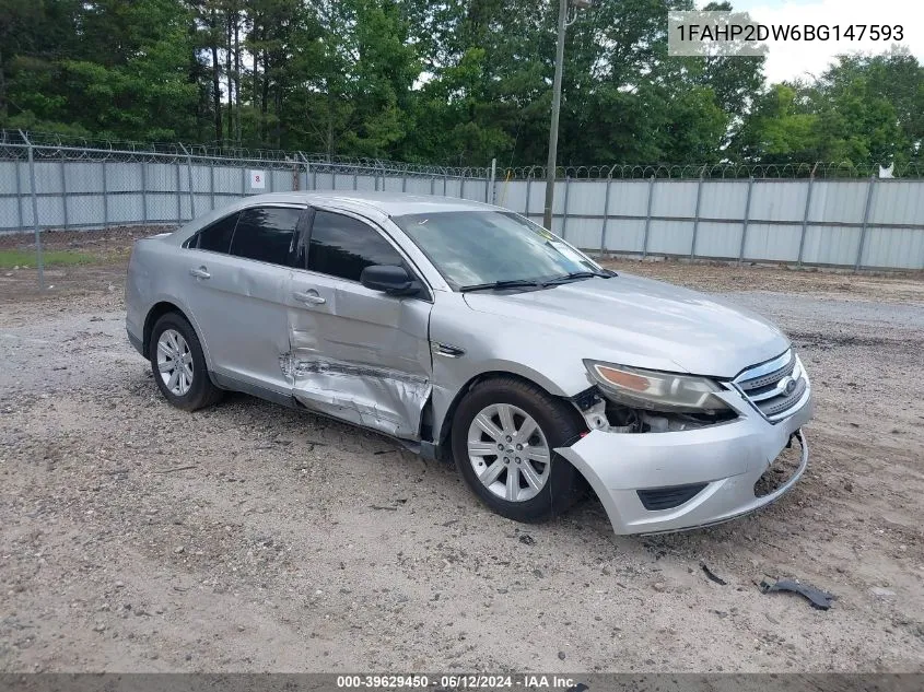 2011 Ford Taurus Se VIN: 1FAHP2DW6BG147593 Lot: 39629450