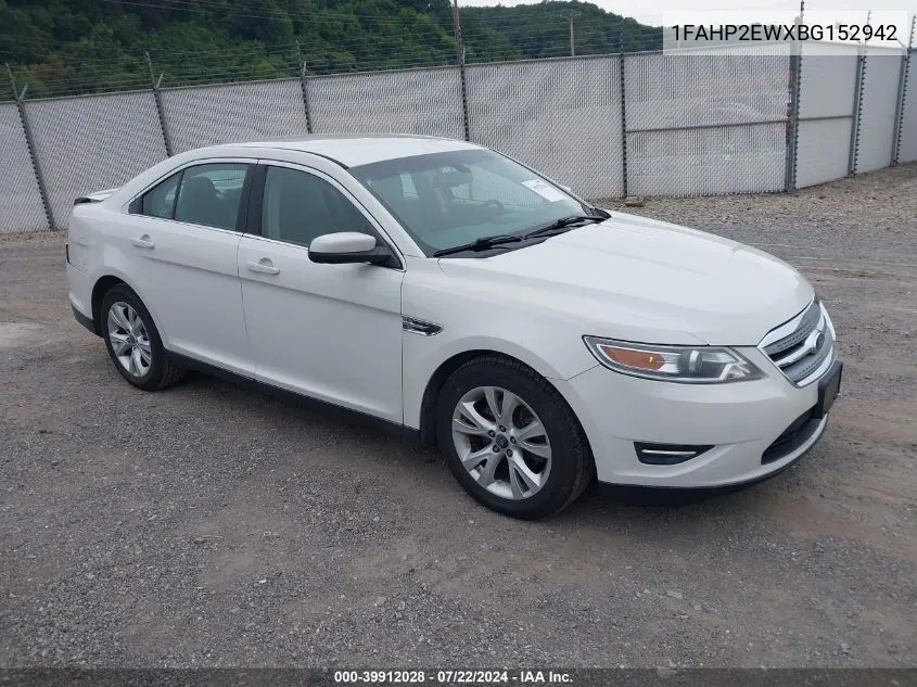 2011 Ford Taurus Sel VIN: 1FAHP2EWXBG152942 Lot: 39912028