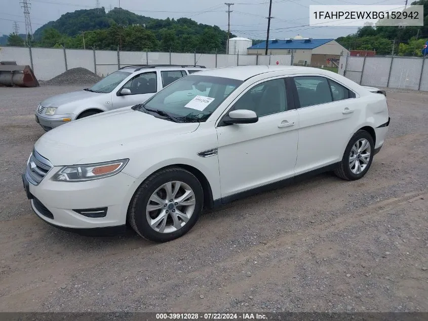 2011 Ford Taurus Sel VIN: 1FAHP2EWXBG152942 Lot: 39912028