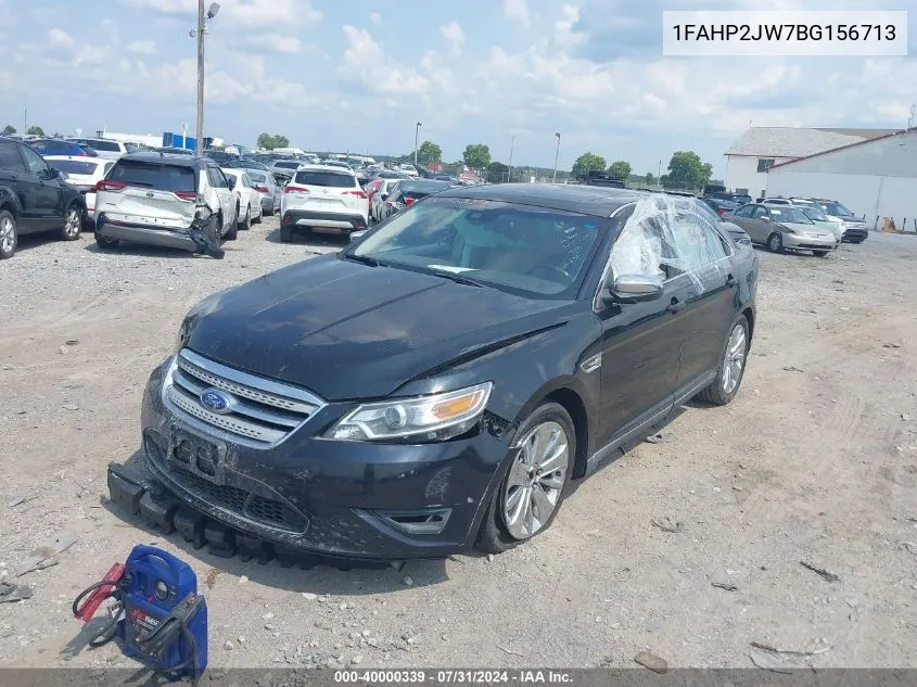 2011 Ford Taurus Limited VIN: 1FAHP2JW7BG156713 Lot: 40000339