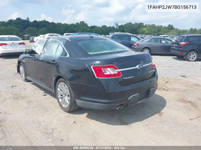 2011 Ford Taurus Limited VIN: 1FAHP2JW7BG156713 Lot: 40000339