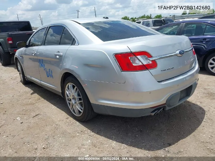 2011 Ford Taurus Limited VIN: 1FAHP2FW2BG142680 Lot: 40009084