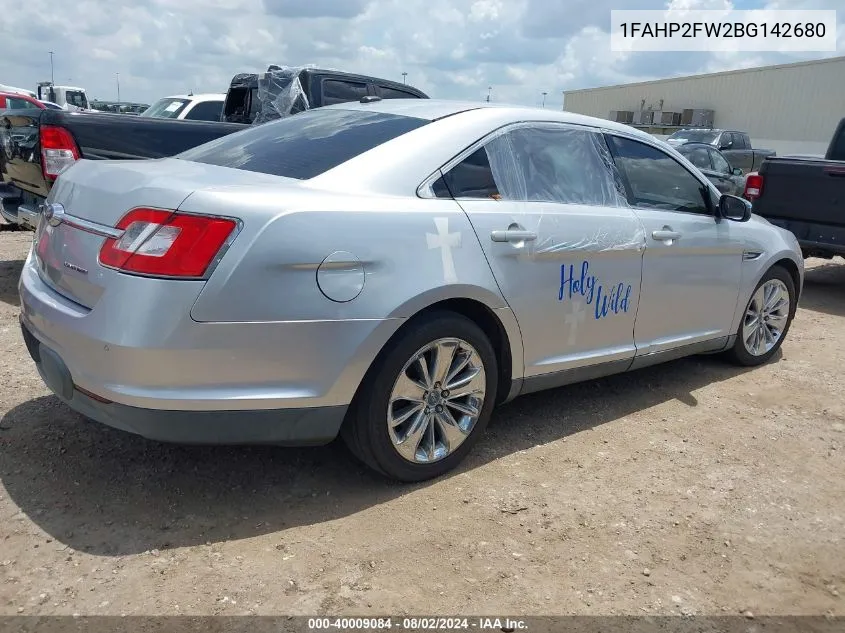 2011 Ford Taurus Limited VIN: 1FAHP2FW2BG142680 Lot: 40009084