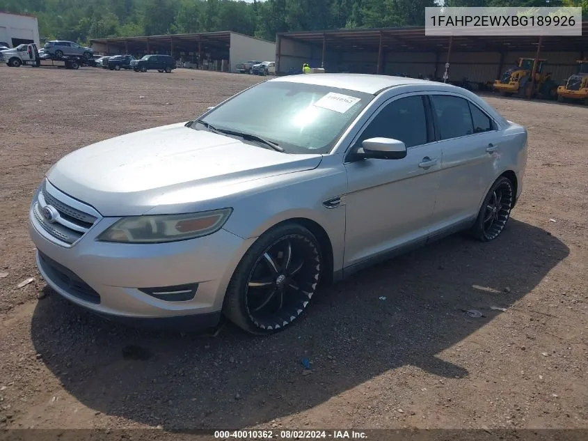 1FAHP2EWXBG189926 2011 Ford Taurus Sel