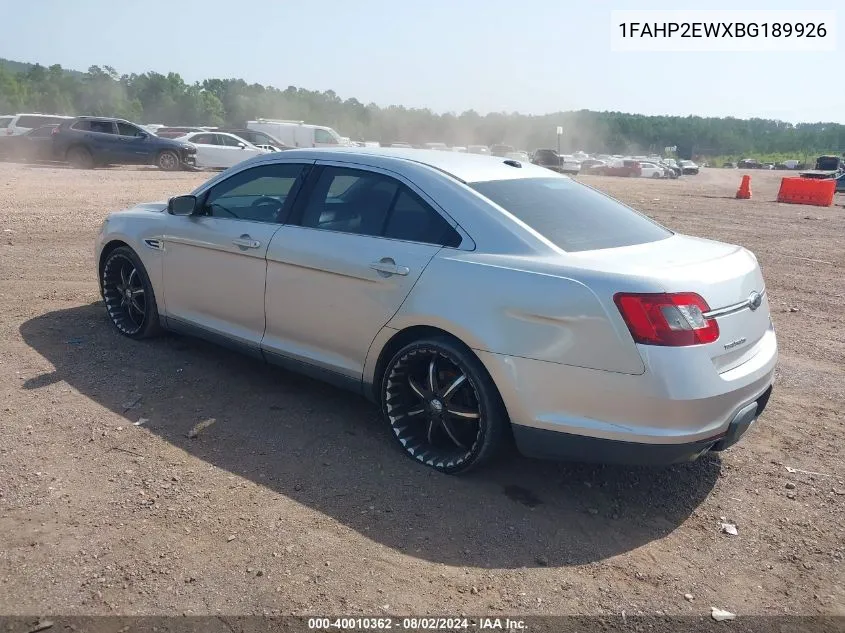 1FAHP2EWXBG189926 2011 Ford Taurus Sel