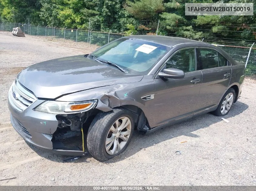 2011 Ford Taurus Sel VIN: 1FAHP2EW2BG150019 Lot: 40011808