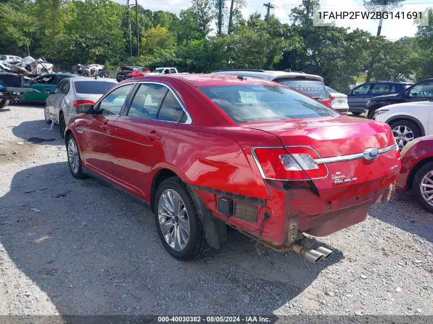 2011 Ford Taurus Limited VIN: 1FAHP2FW2BG141691 Lot: 40030382