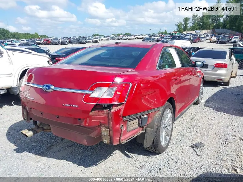 1FAHP2FW2BG141691 2011 Ford Taurus Limited