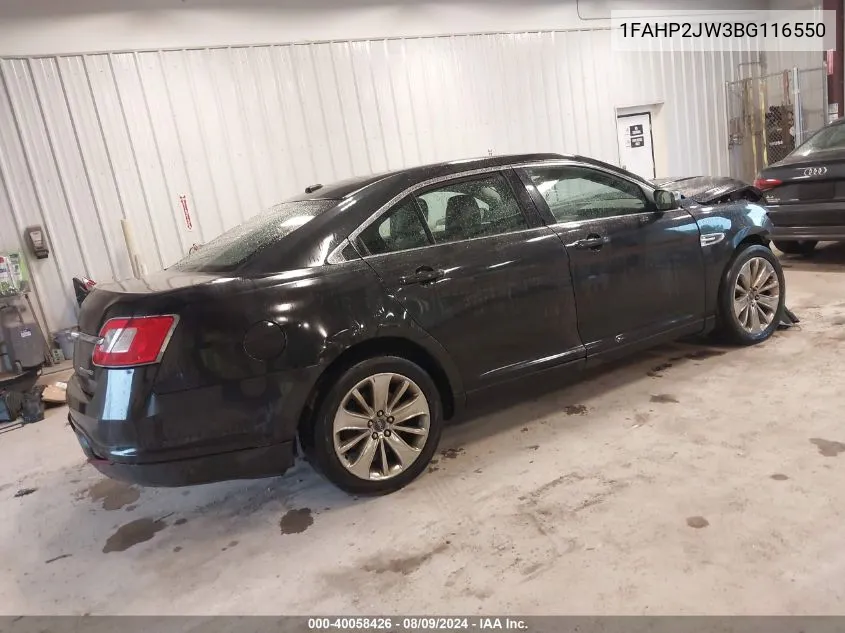 2011 Ford Taurus Limited VIN: 1FAHP2JW3BG116550 Lot: 40058426