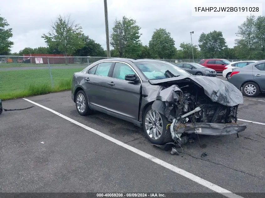 2011 Ford Taurus Limited VIN: 1FAHP2JW2BG191028 Lot: 40059208