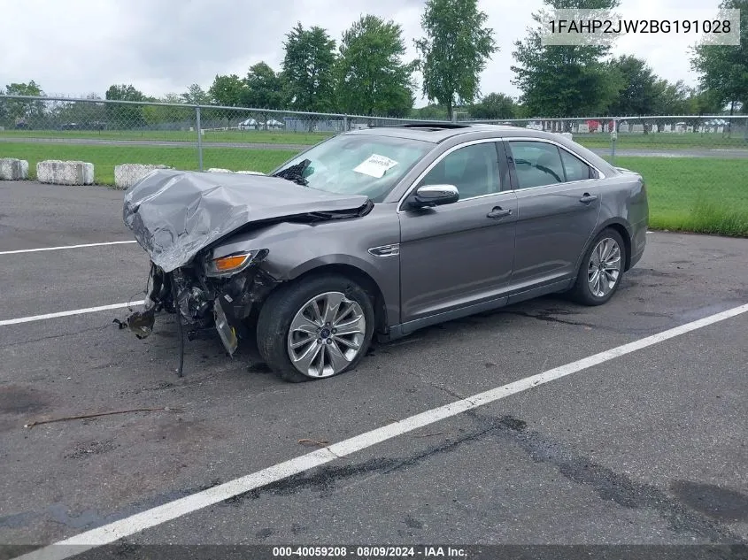 2011 Ford Taurus Limited VIN: 1FAHP2JW2BG191028 Lot: 40059208