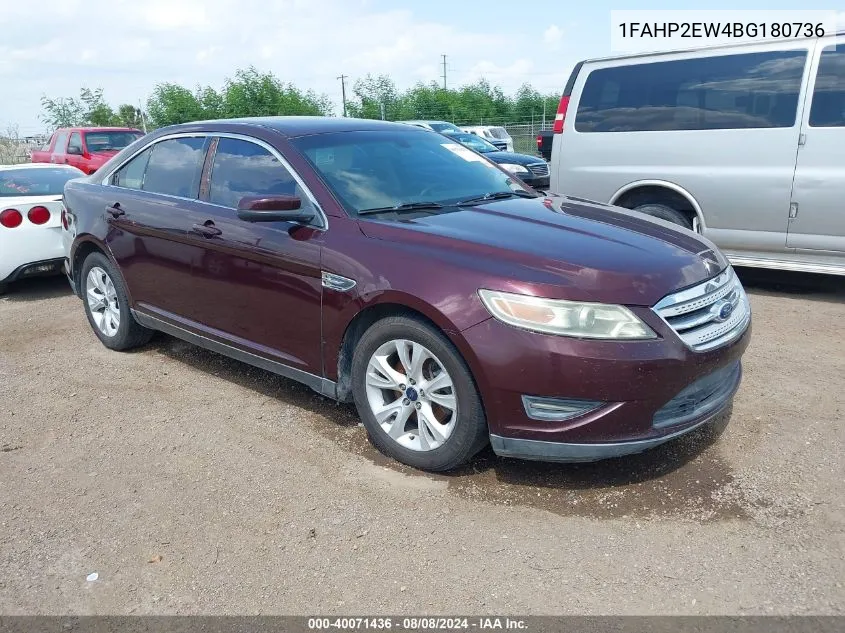 2011 Ford Taurus Sel VIN: 1FAHP2EW4BG180736 Lot: 40071436