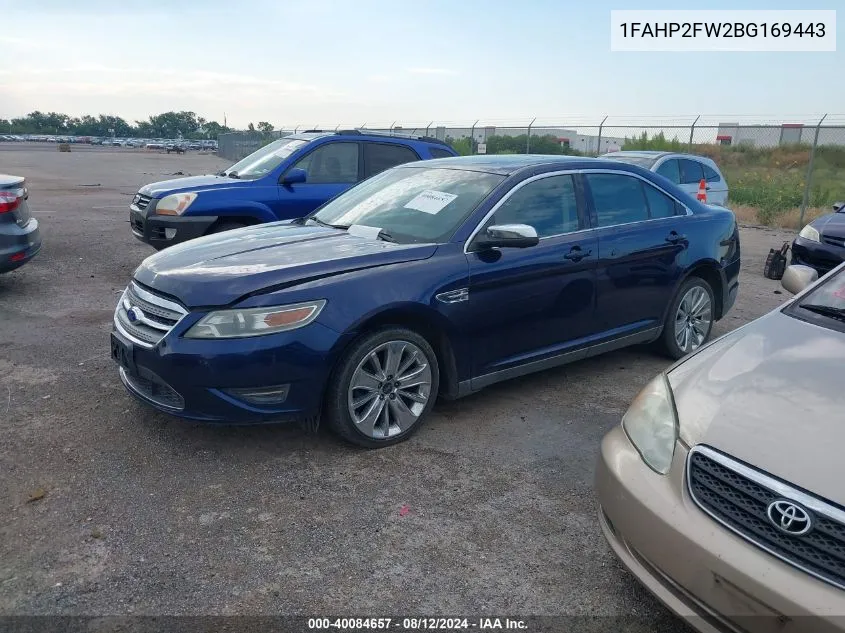 2011 Ford Taurus Limited VIN: 1FAHP2FW2BG169443 Lot: 40084657