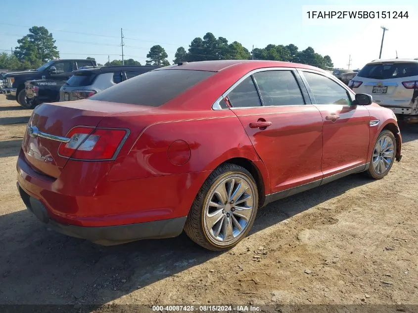 1FAHP2FW5BG151244 2011 Ford Taurus Limited