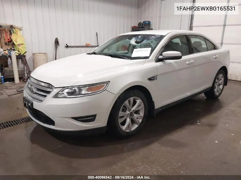 2011 Ford Taurus Sel VIN: 1FAHP2EWXBG165531 Lot: 40096542