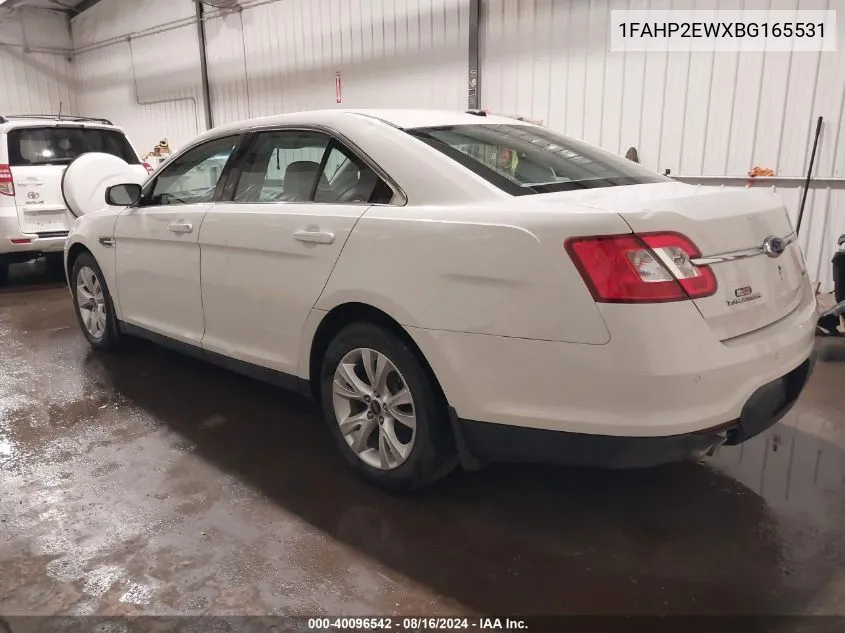 2011 Ford Taurus Sel VIN: 1FAHP2EWXBG165531 Lot: 40096542