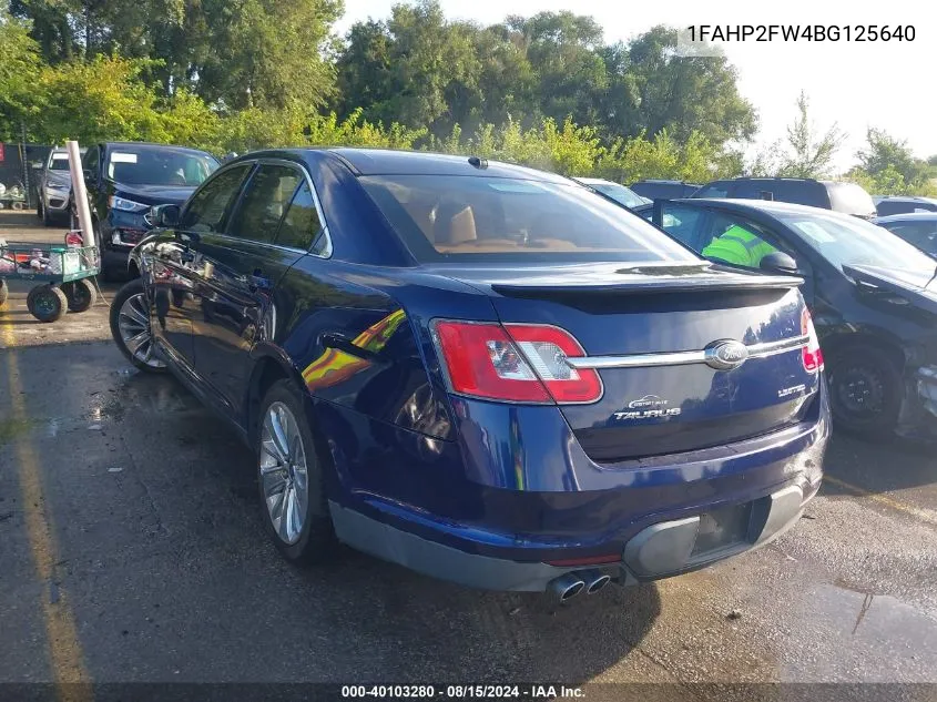 1FAHP2FW4BG125640 2011 Ford Taurus Limited