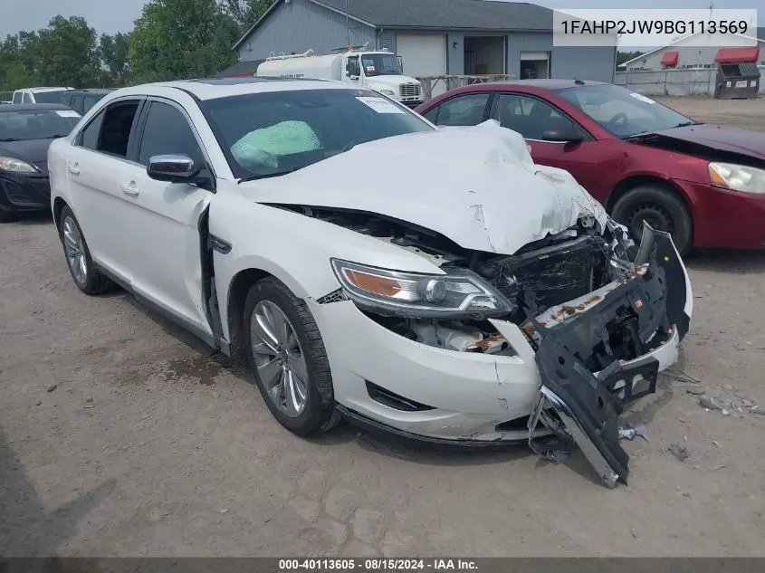 2011 Ford Taurus Limited VIN: 1FAHP2JW9BG113569 Lot: 40113605