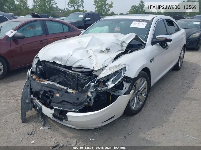 2011 Ford Taurus Limited VIN: 1FAHP2JW9BG113569 Lot: 40113605