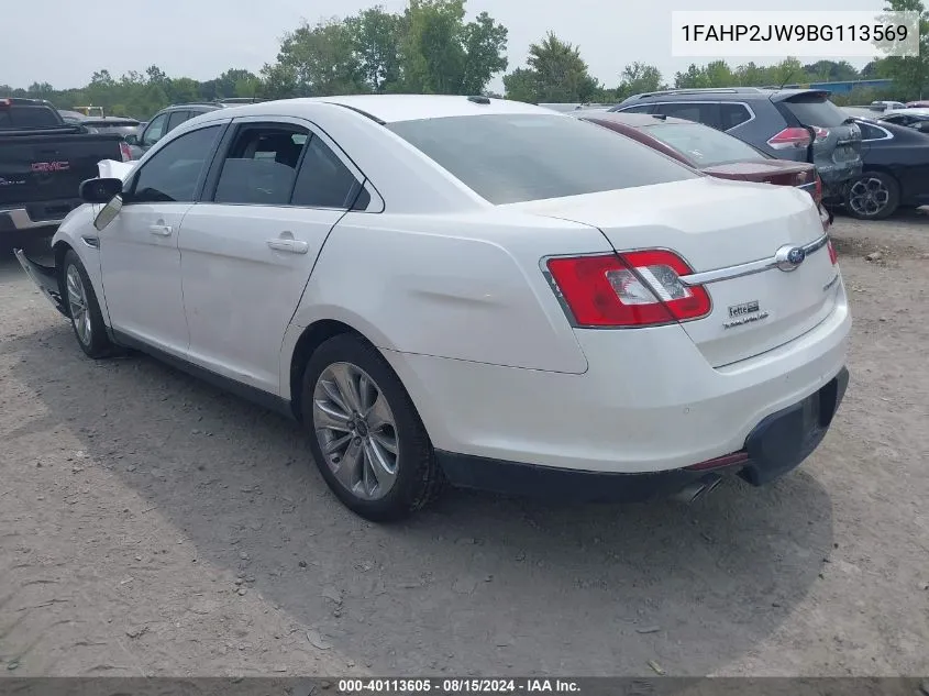 2011 Ford Taurus Limited VIN: 1FAHP2JW9BG113569 Lot: 40113605