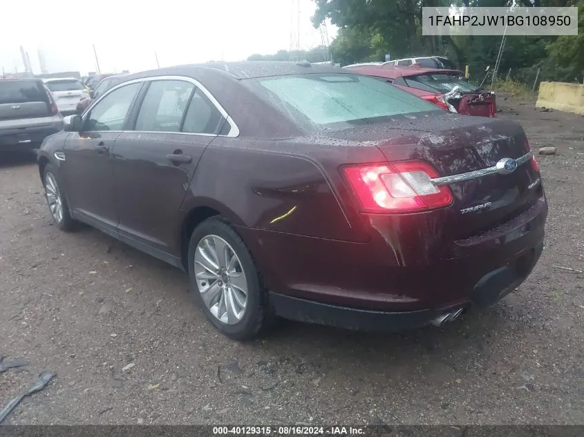 2011 Ford Taurus Limited VIN: 1FAHP2JW1BG108950 Lot: 40129315