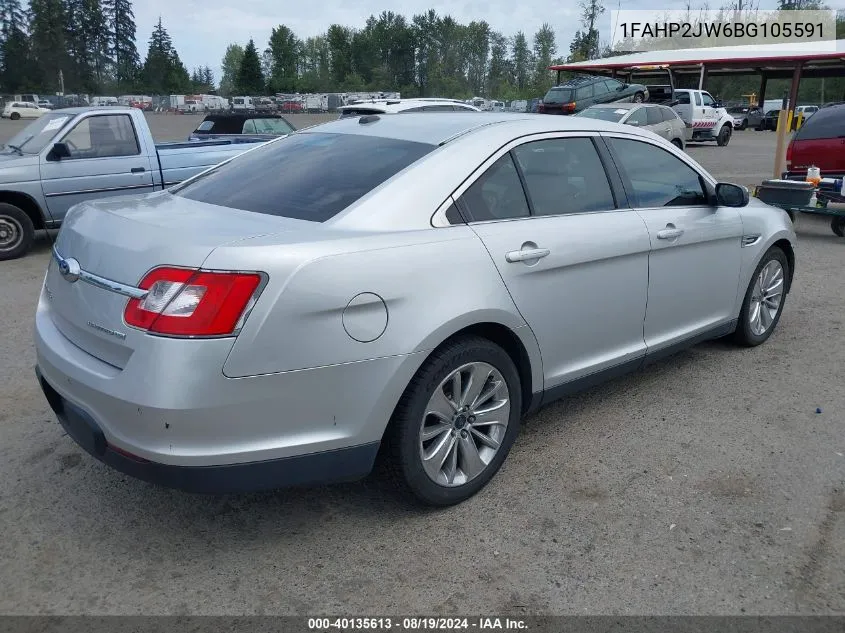 2011 Ford Taurus Limited VIN: 1FAHP2JW6BG105591 Lot: 40135613