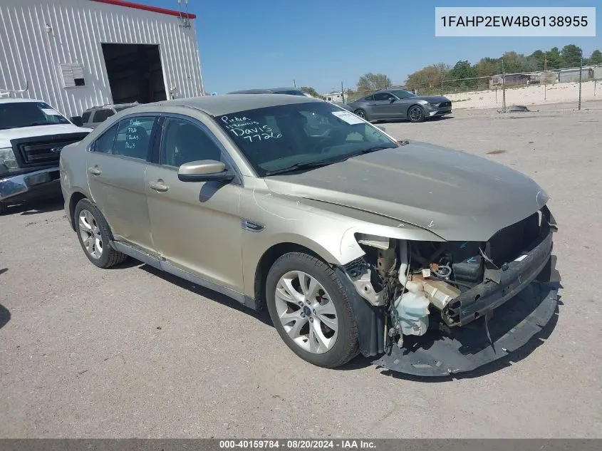 1FAHP2EW4BG138955 2011 Ford Taurus Sel