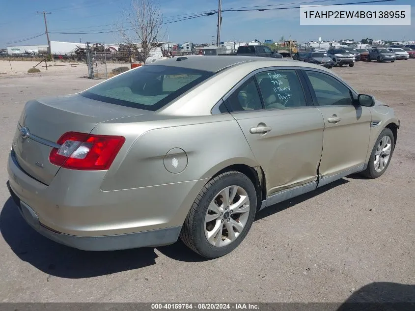 1FAHP2EW4BG138955 2011 Ford Taurus Sel