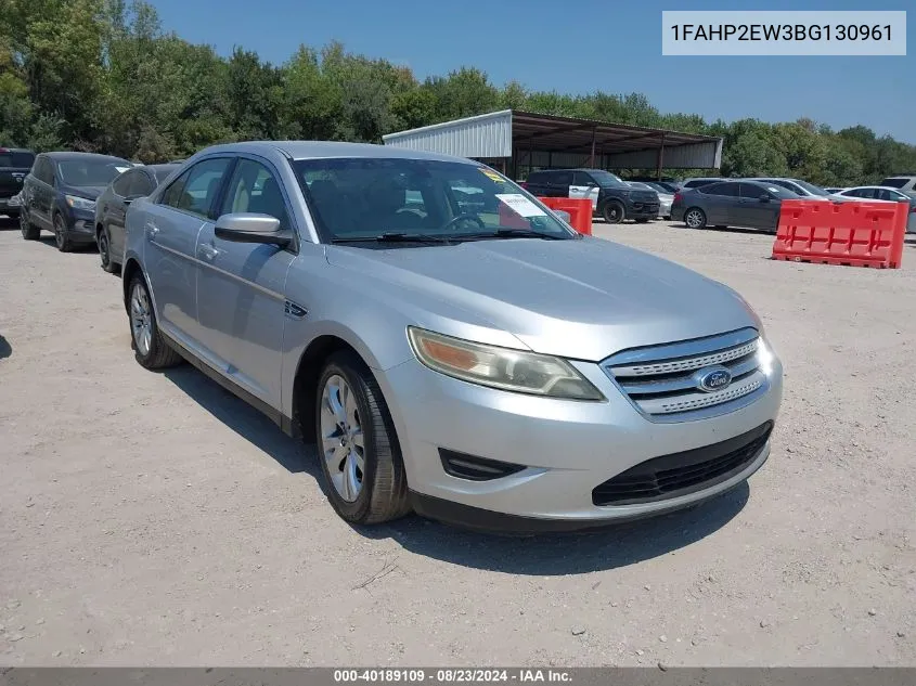 2011 Ford Taurus Sel VIN: 1FAHP2EW3BG130961 Lot: 40189109