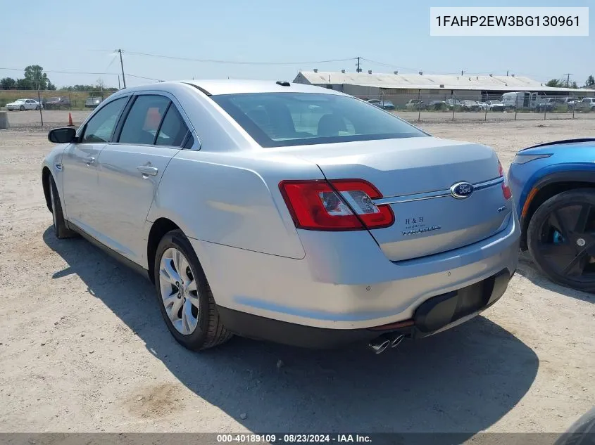 2011 Ford Taurus Sel VIN: 1FAHP2EW3BG130961 Lot: 40189109