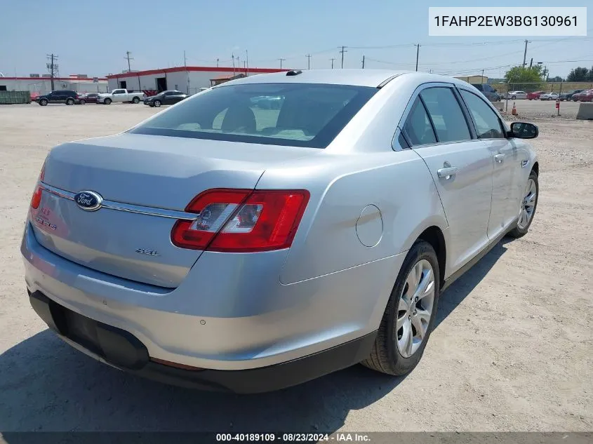 2011 Ford Taurus Sel VIN: 1FAHP2EW3BG130961 Lot: 40189109