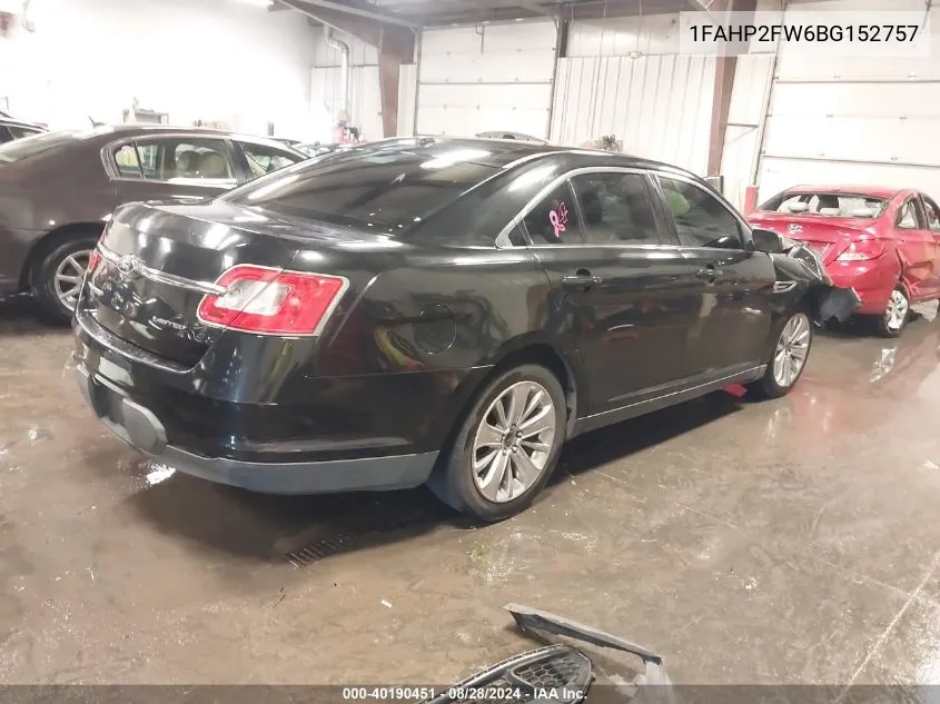 1FAHP2FW6BG152757 2011 Ford Taurus Limited