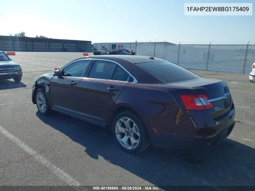 2011 Ford Taurus Sel VIN: 1FAHP2EW8BG175409 Lot: 40198865