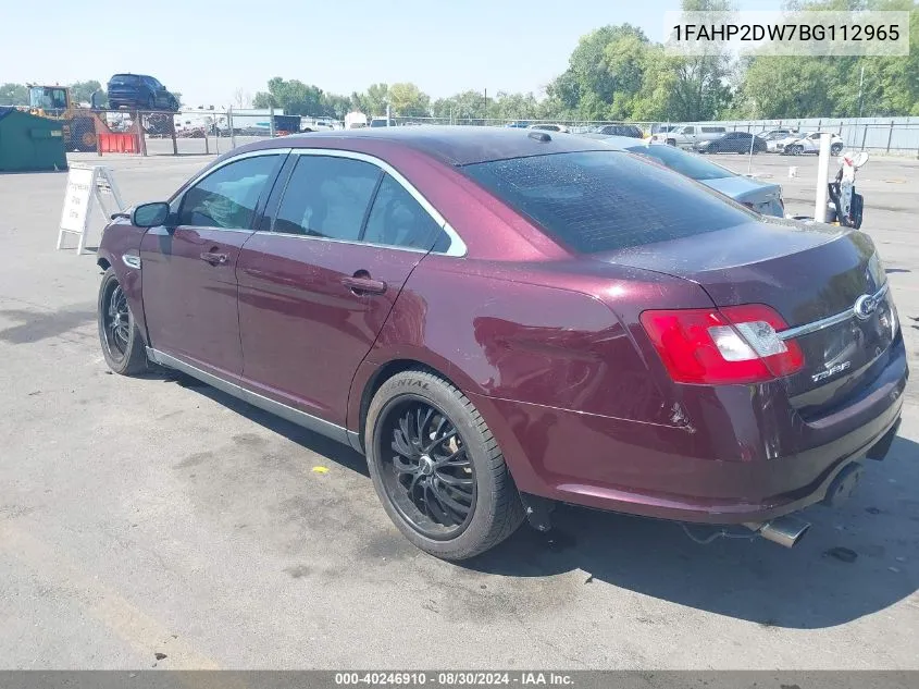 1FAHP2DW7BG112965 2011 Ford Taurus Se