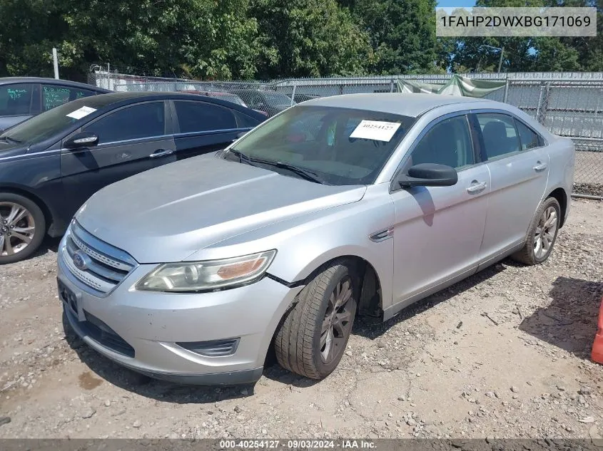 1FAHP2DWXBG171069 2011 Ford Taurus Se