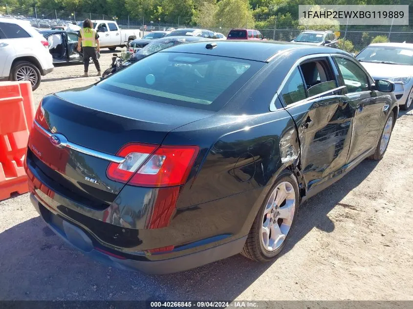 2011 Ford Taurus Sel VIN: 1FAHP2EWXBG119889 Lot: 40266845