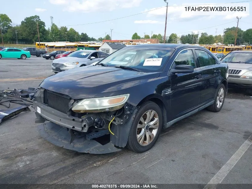 1FAHP2EWXBG166551 2011 Ford Taurus Sel