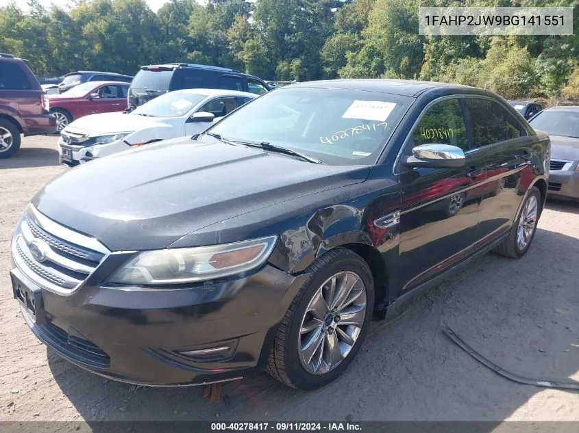 2011 Ford Taurus Limited VIN: 1FAHP2JW9BG141551 Lot: 40278417