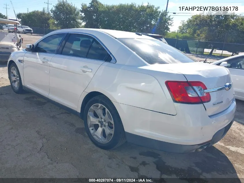 2011 Ford Taurus Sel VIN: 1FAHP2EW7BG136178 Lot: 40287074